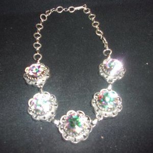 Elsa Schiaparelli Aurora Borealis Vintage Necklace 1930's~